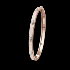 Buccellati MACRI CLASSICA PINK AND WHITE GOLD RIGATO BRACELET WITH DIAMONDS