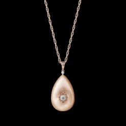 Buccellati MACRI CLASSICA PINK AND WHITE GOLD PENDANT WITH DIAMONDS