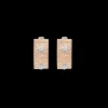 Buccellati MACRI CLASSICA PINK AND WHITE GOLD SET EARRINGS WITH DIAMONDS