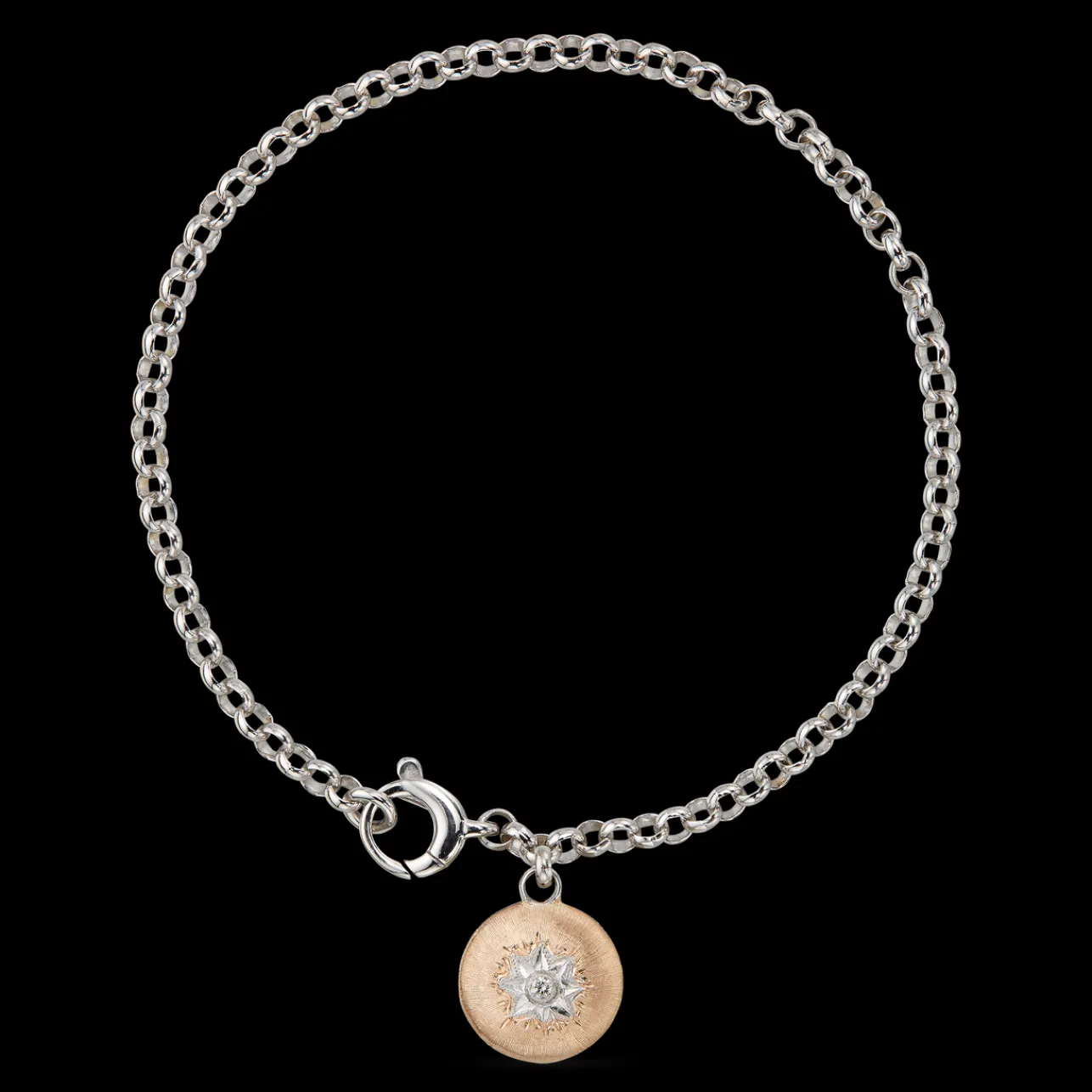 Buccellati MACRI CLASSICA PINK AND WHITE GOLD SET BRACELET WITH DIAMONDS