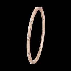 Buccellati MACRI CLASSICA PINK AND WHITE GOLD BANDED BRACELET WITH DIAMONDS