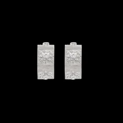 Buccellati MACRI CLASSICA RHODIUM-PLATED WHITE GOLD EARRINGS WITH DIAMONDS
