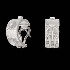 Buccellati MACRI CLASSICA RHODIUM-PLATED WHITE GOLD EARRINGS WITH DIAMONDS