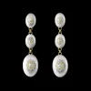 Buccellati MACRI CLASSICA WHITE AND YELLOW GOLD PENDANT EARRINGS WITH DIAMONDS
