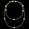 Buccellati MACRI CLASSICA WHITE AND YELLOW GOLD NECKLACE WITH ROUND DIAMONDS