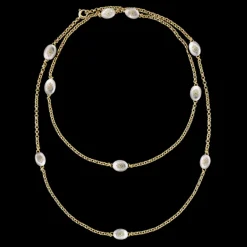 Buccellati MACRI CLASSICA WHITE AND YELLOW GOLD NECKLACE WITH ROUND DIAMONDS