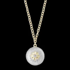 Buccellati MACRI CLASSICA WHITE AND YELLOW GOLD PENDANT WITH DIAMONDS