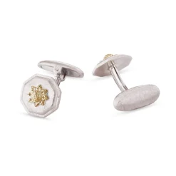 Buccellati MACRI CLASSICA WHITE AND YELLOW GOLD CUFFLINKS