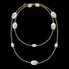Buccellati MACRI CLASSICA WHITE AND YELLOW GOLD RIGATO NECKLACE WITH DIAMONDS