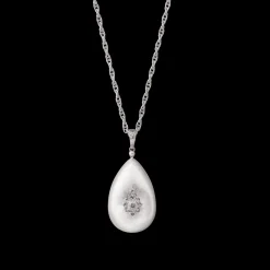 Buccellati MACRI CLASSICA WHITE GOLD SET PENDANT WITH DIAMONDS