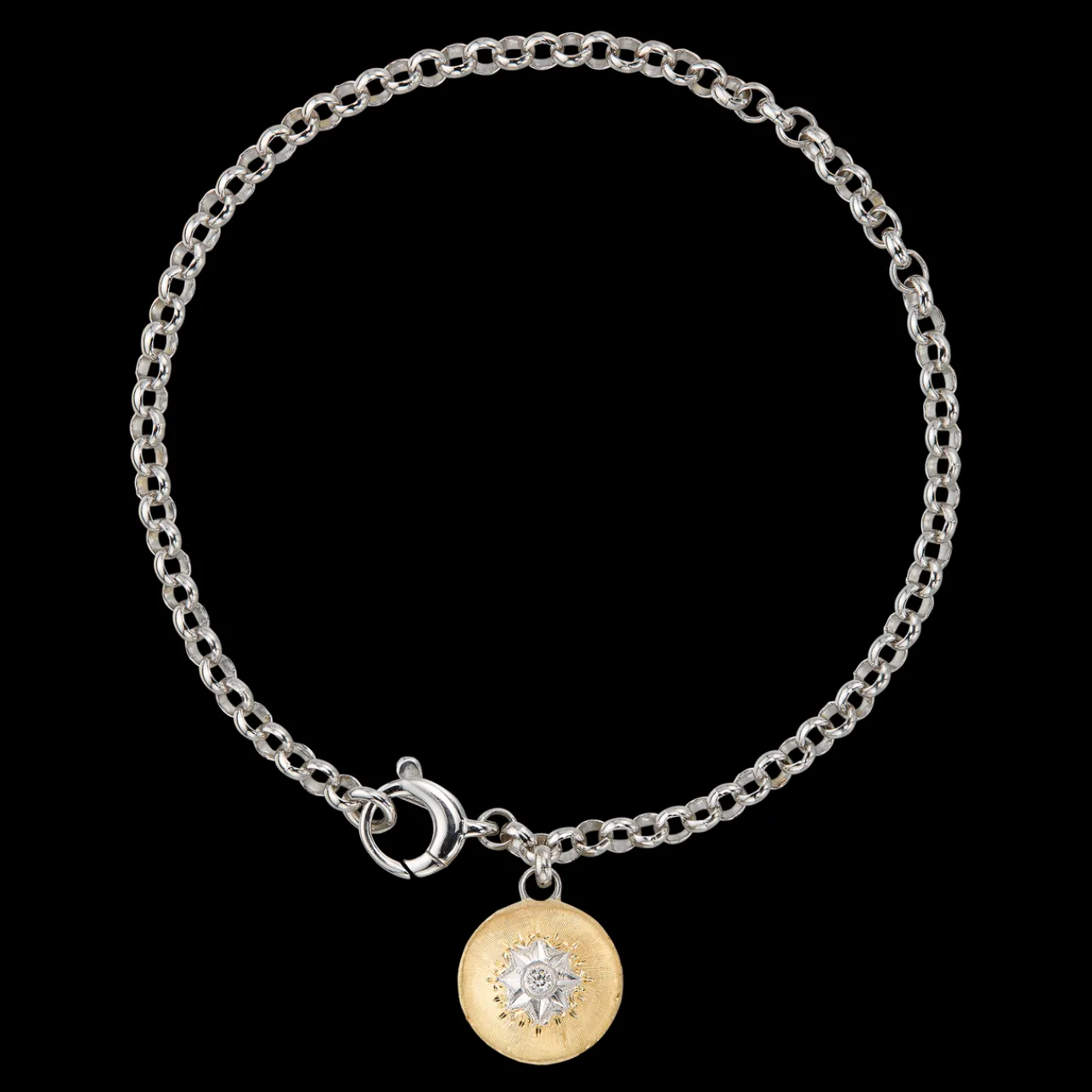 Buccellati MACRI CLASSICA YELLOW AND WHITE GOLD BRACELET WITH DIAMONDS