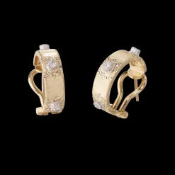 Buccellati MACRI CLASSICA YELLOW AND WHITE GOLD EARRINGS WITH DIAMONDS