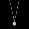 Buccellati MACRI CLASSICA YELLOW AND WHITE GOLD RIGATO PENDANT WITH DIAMONDS