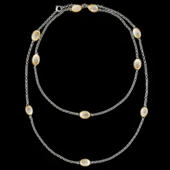 Buccellati MACRI CLASSICA YELLOW AND WHITE GOLD NECKLACE WITH DIAMONDS