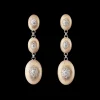 Buccellati MACRI CLASSICA YELLOW AND WHITE GOLD PENDANT EARRINGS WITH DIAMONDS