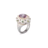 Buccellati MACRI COLOR WHITE AND YELLOW GOLD RING WITH KUNZITE