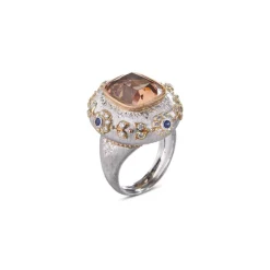 Buccellati MACRI COLOR WHITE PINK AND YELLOW GOLD RING
