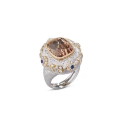Buccellati MACRI COLOR WHITE PINK AND YELLOW GOLD RING