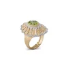 Buccellati MACRI COLOR YELLOW AND WHITE GOLD RING WITH PERIDOT