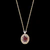 Buccellati MACRI COLOR YELLOW AND WHITE GOLD PENDANT WITH GARNETS