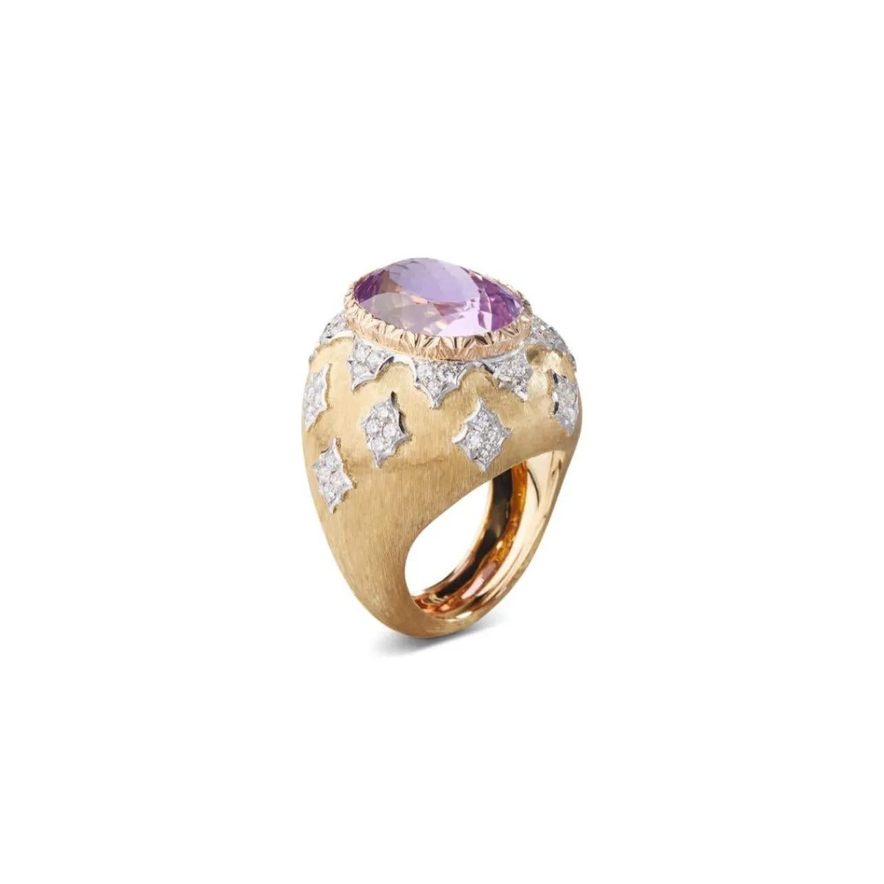 Buccellati MACRI COLOR YELLOW WHITE AND PINK GOLD RING