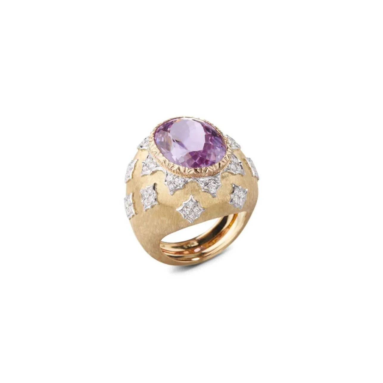 Buccellati MACRI COLOR YELLOW WHITE AND PINK GOLD RING
