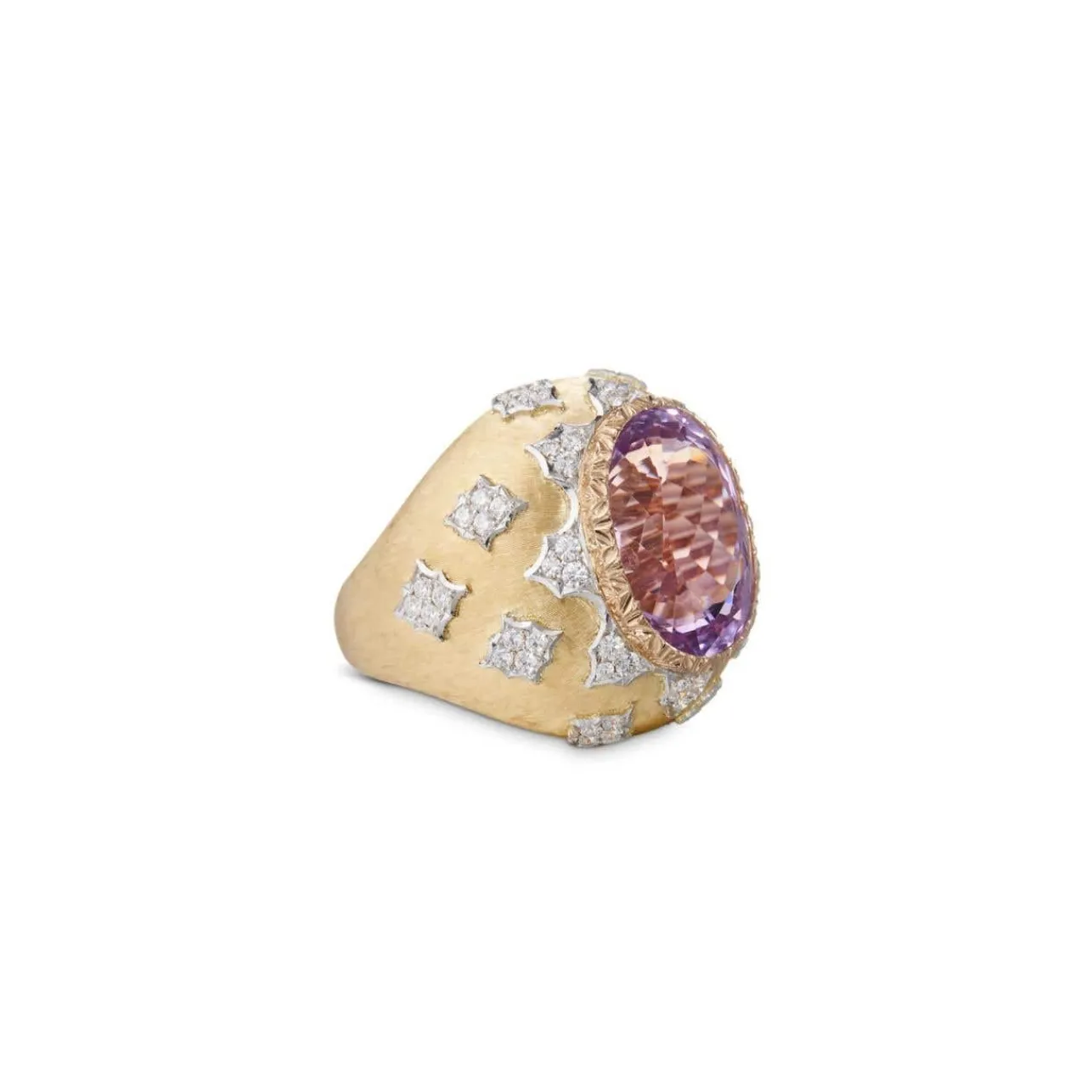 Buccellati MACRI COLOR YELLOW WHITE AND PINK GOLD RING