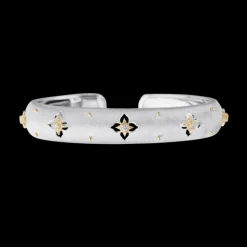 Buccellati MACRI GIGLIO WHITE AND YELLOW GOLD BRACELET WITH DIAMONDS