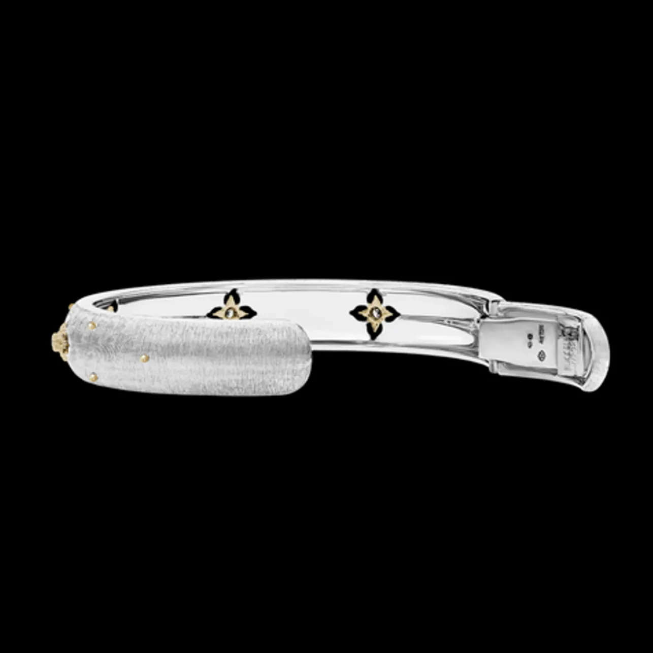 Buccellati MACRI GIGLIO WHITE AND YELLOW GOLD BRACELET WITH DIAMONDS