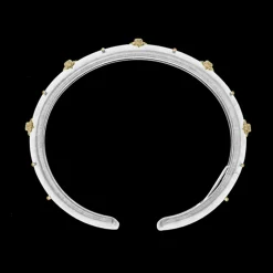 Buccellati MACRI GIGLIO WHITE AND YELLOW GOLD BRACELET WITH DIAMONDS