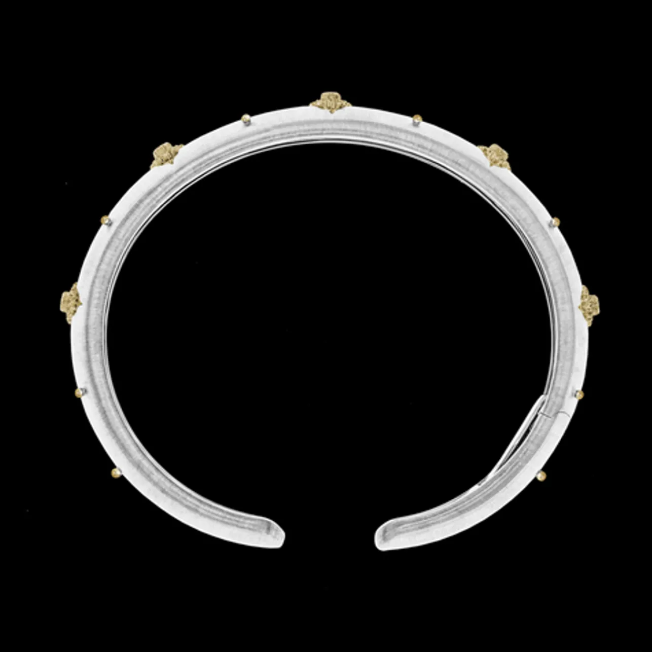 Buccellati MACRI GIGLIO WHITE AND YELLOW GOLD BRACELET WITH DIAMONDS
