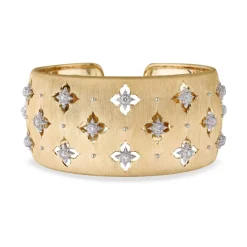 Buccellati MACRI GIGLIO YELLOW AND WHITE GOLD BRACELET WITH DIAMONDS