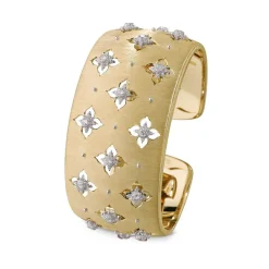 Buccellati MACRI GIGLIO YELLOW AND WHITE GOLD BRACELET WITH DIAMONDS