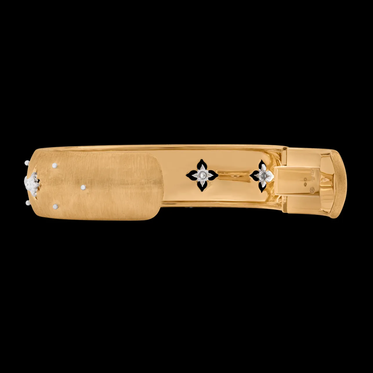 Buccellati MACRI GIGLIO YELLOW AND WHITE GOLD SET BRACELET WITH DIAMONDS