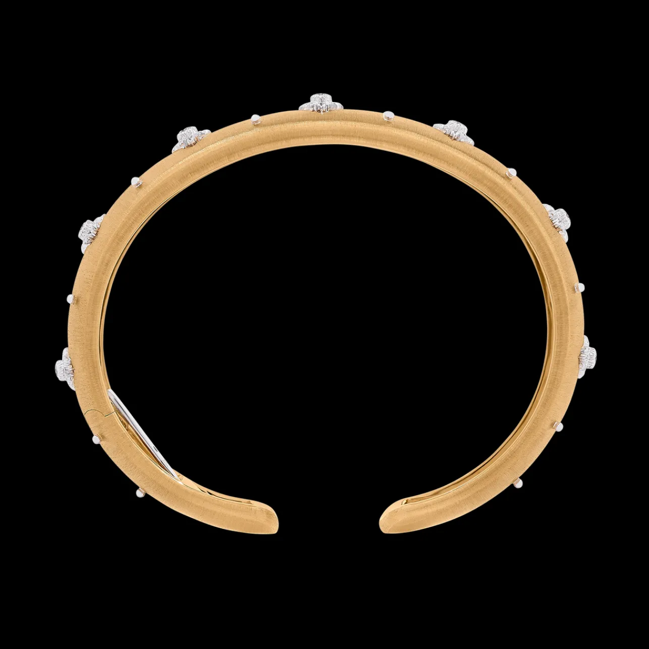 Buccellati MACRI GIGLIO YELLOW AND WHITE GOLD SET BRACELET WITH DIAMONDS