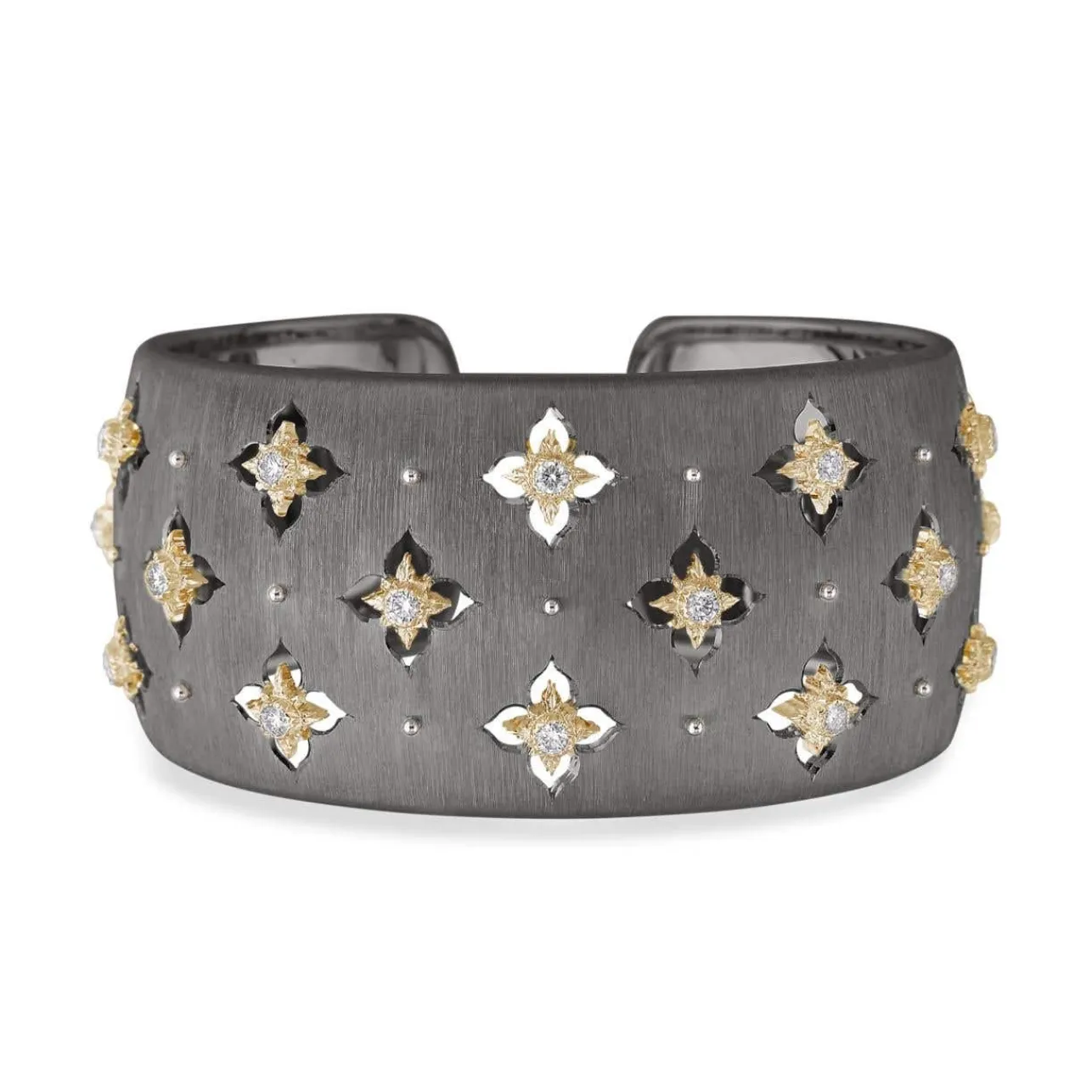 Buccellati MACRI GIGLIO YELLOW GOLD SET BAND BRACELET WITH DIAMONDS