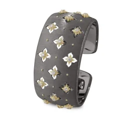 Buccellati MACRI GIGLIO YELLOW GOLD SET BAND BRACELET WITH DIAMONDS