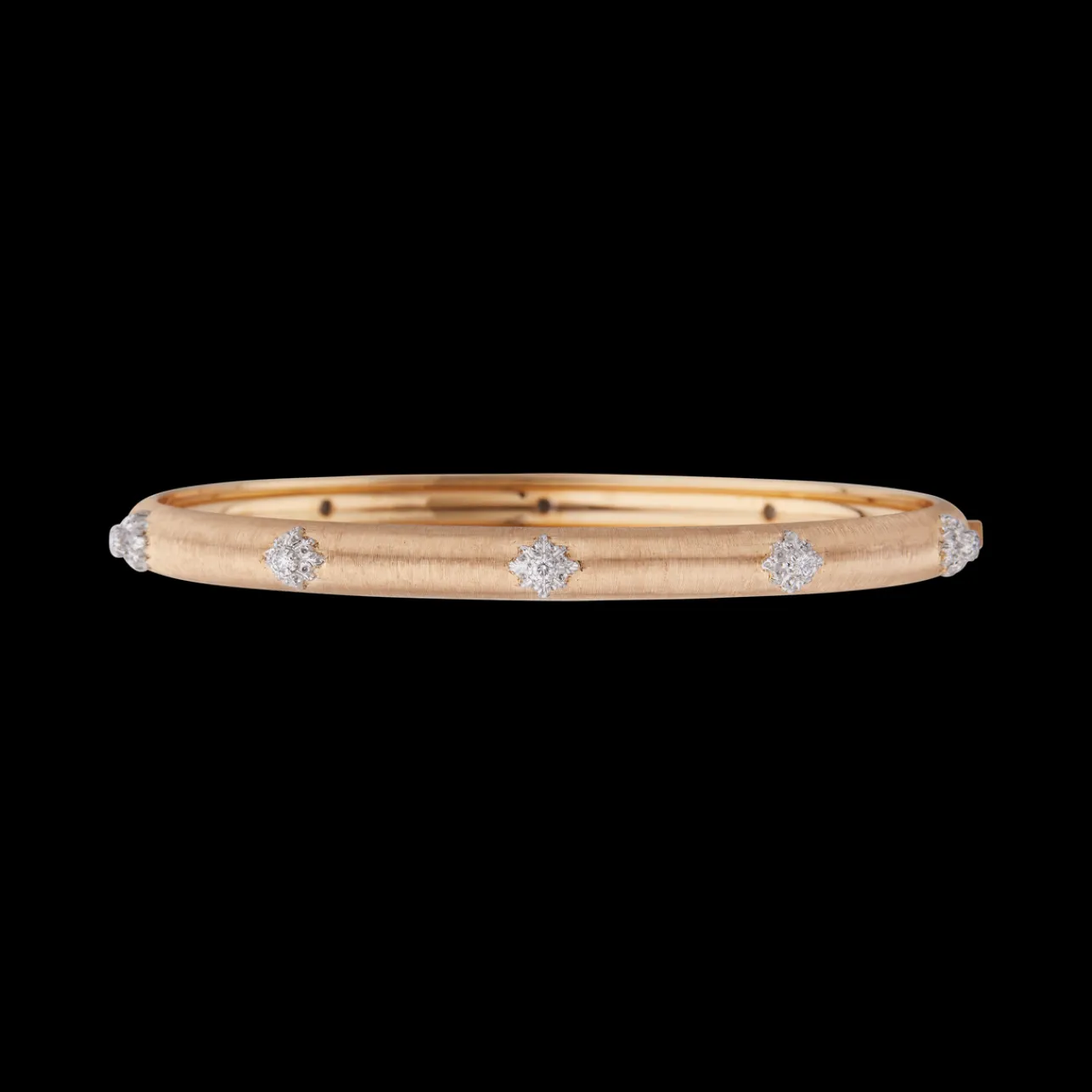 Buccellati MACRI PINK AND WHITE GOLD BOMBÉ BRACELET WITH DIAMONDS