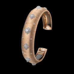 Buccellati MACRI PINK AND WHITE GOLD SET BRACELET WITH DIAMONDS