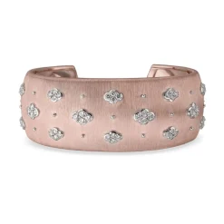 Buccellati MACRI PINK AND WHITE GOLD BRACELET WITH DIAMONDS