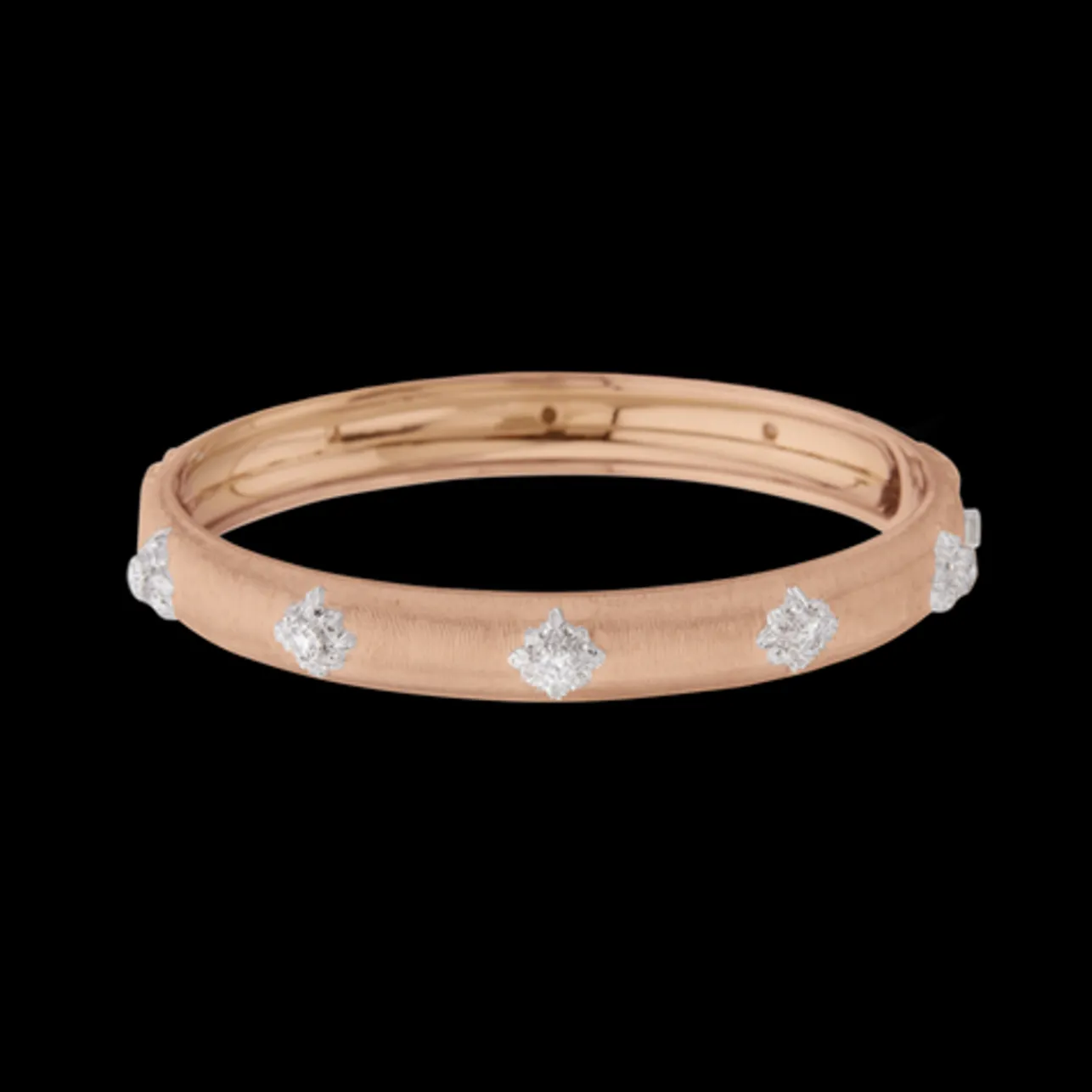Buccellati MACRI PINK GOLD BOMBÉ BRACELET WITH DIAMONDS