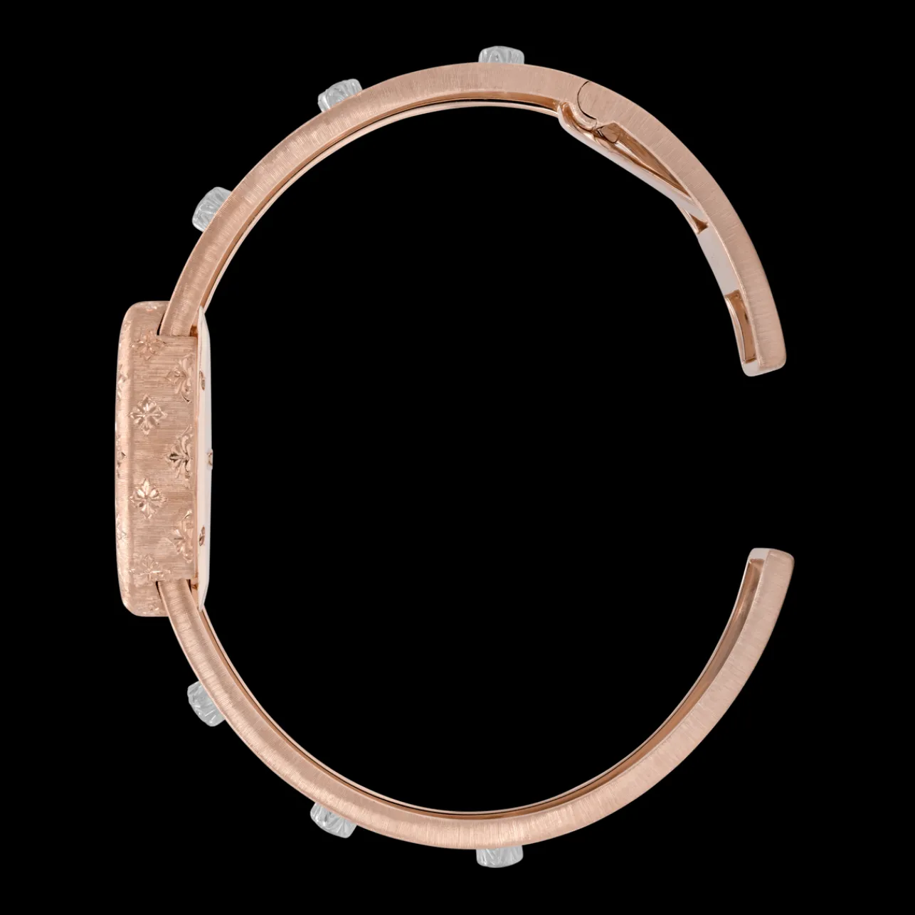 Buccellati MACRI PINK GOLD RIGATO WATCH WITH DIAMONDS