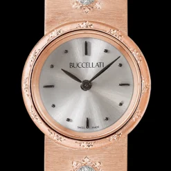 Buccellati MACRI PINK GOLD RIGATO WATCH WITH DIAMONDS