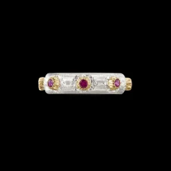 Buccellati MACRI POSITANO ETERNELLE IN WHITE AND YELLOW GOLD WITH RUBIES
