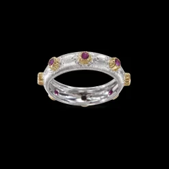 Buccellati MACRI POSITANO ETERNELLE IN WHITE AND YELLOW GOLD WITH RUBIES