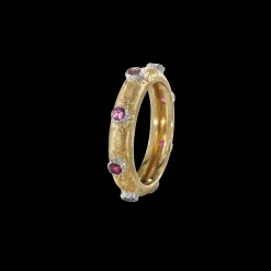 Buccellati MACRI POSITANO ETERNELLE IN YELLOW AND WHITE GOLD WITH RUBIES