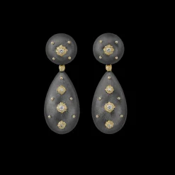 Buccellati MACRI WHITE AND YELLOW GOLD EARRINGS WITH DIAMONDS