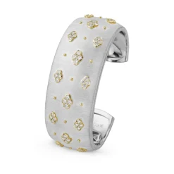 Buccellati MACRI WHITE AND YELLOW GOLD BRACELET WITH DIAMONDS