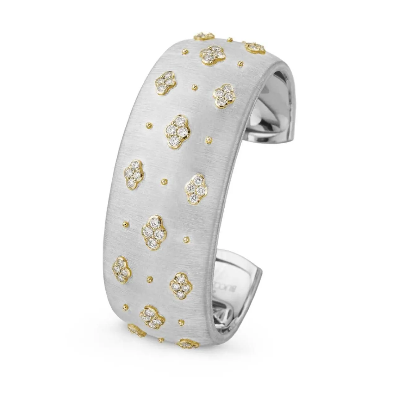 Buccellati MACRI WHITE AND YELLOW GOLD BRACELET WITH DIAMONDS