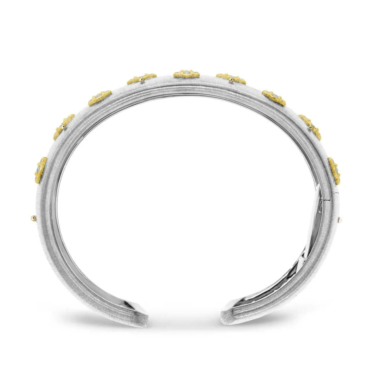Buccellati MACRI WHITE AND YELLOW GOLD BRACELET WITH DIAMONDS